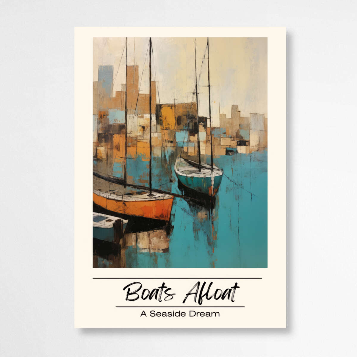 Boats Affloat - A Seaside Dream | Abstract Wall Art Prints - The Canvas Hive
