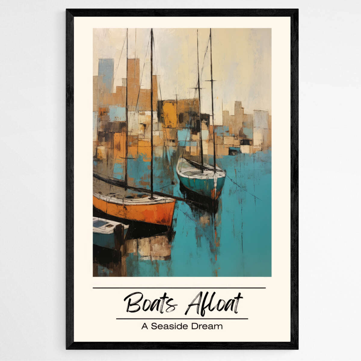 Boats Affloat - A Seaside Dream | Abstract Wall Art Prints - The Canvas Hive