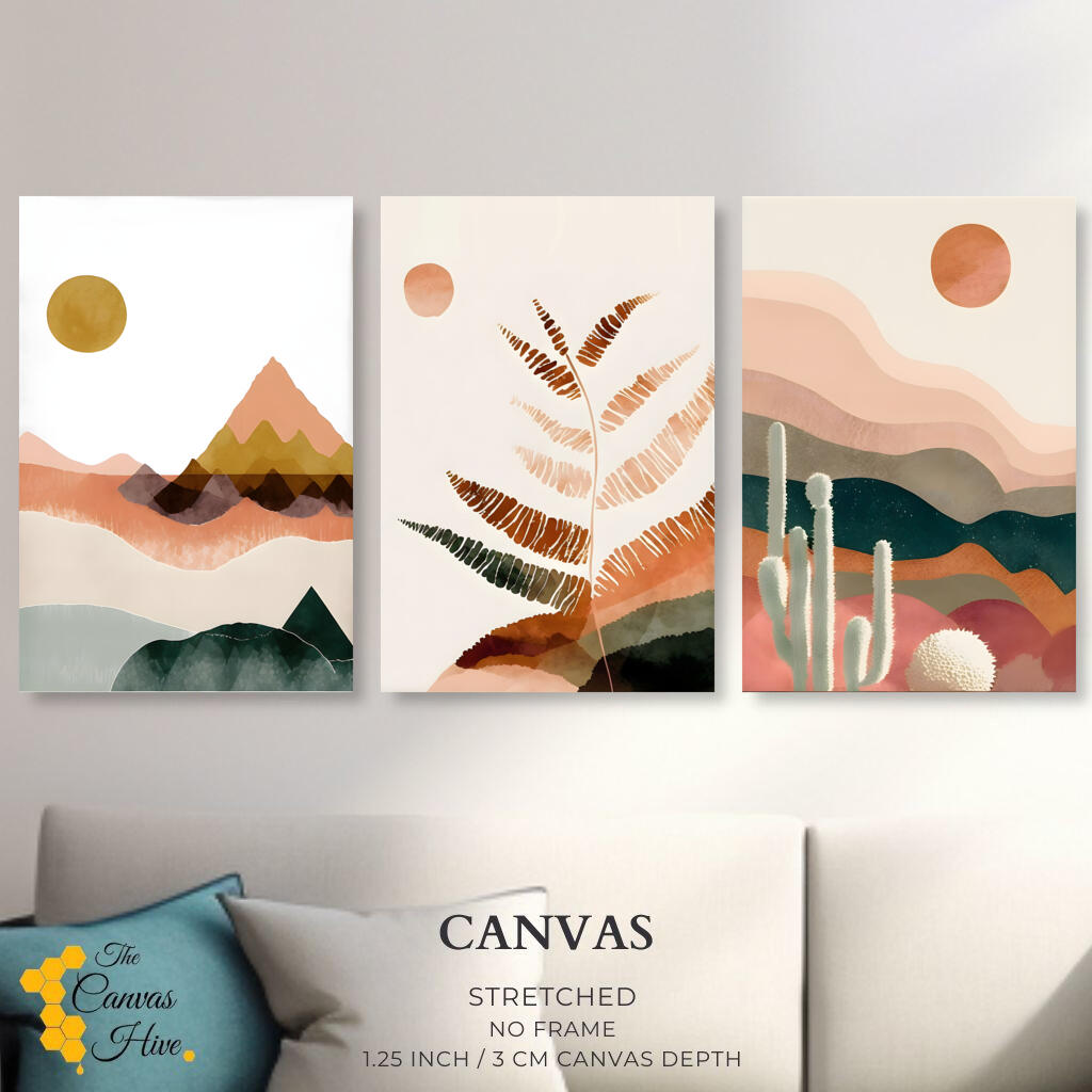 Boho Wall Art Set of 3 | Sets Wall Art Prints - The Canvas Hive