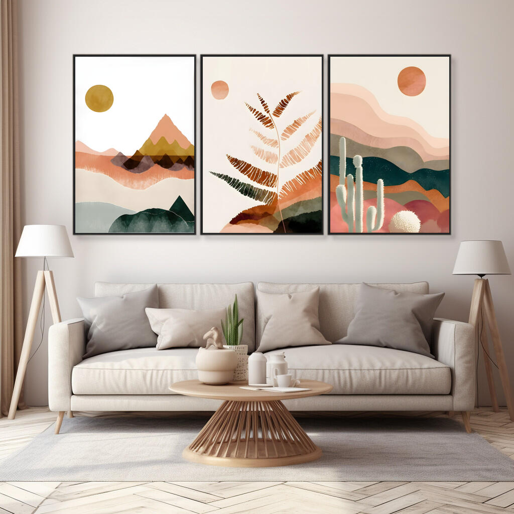 Boho Wall Art Set of 3 | Sets Wall Art Prints - The Canvas Hive