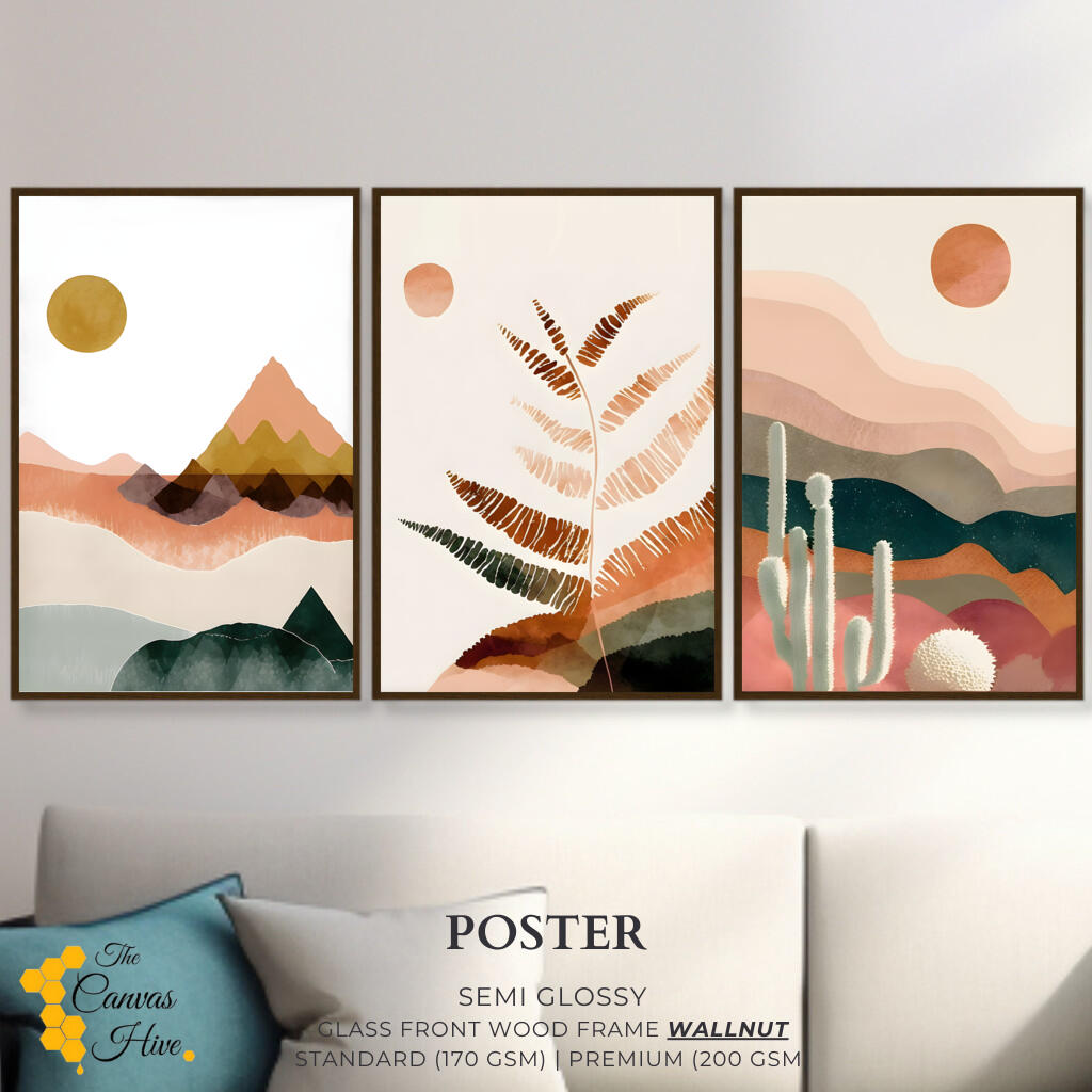 Boho Wall Art Set of 3 | Sets Wall Art Prints - The Canvas Hive