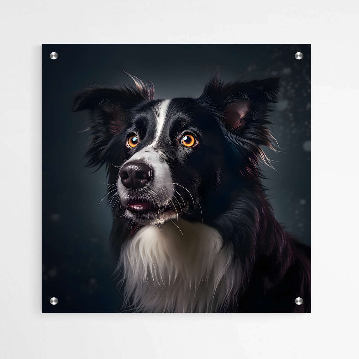 Border Collie's Vigilant Gaze | Animals Wall Art Prints - The Canvas Hive