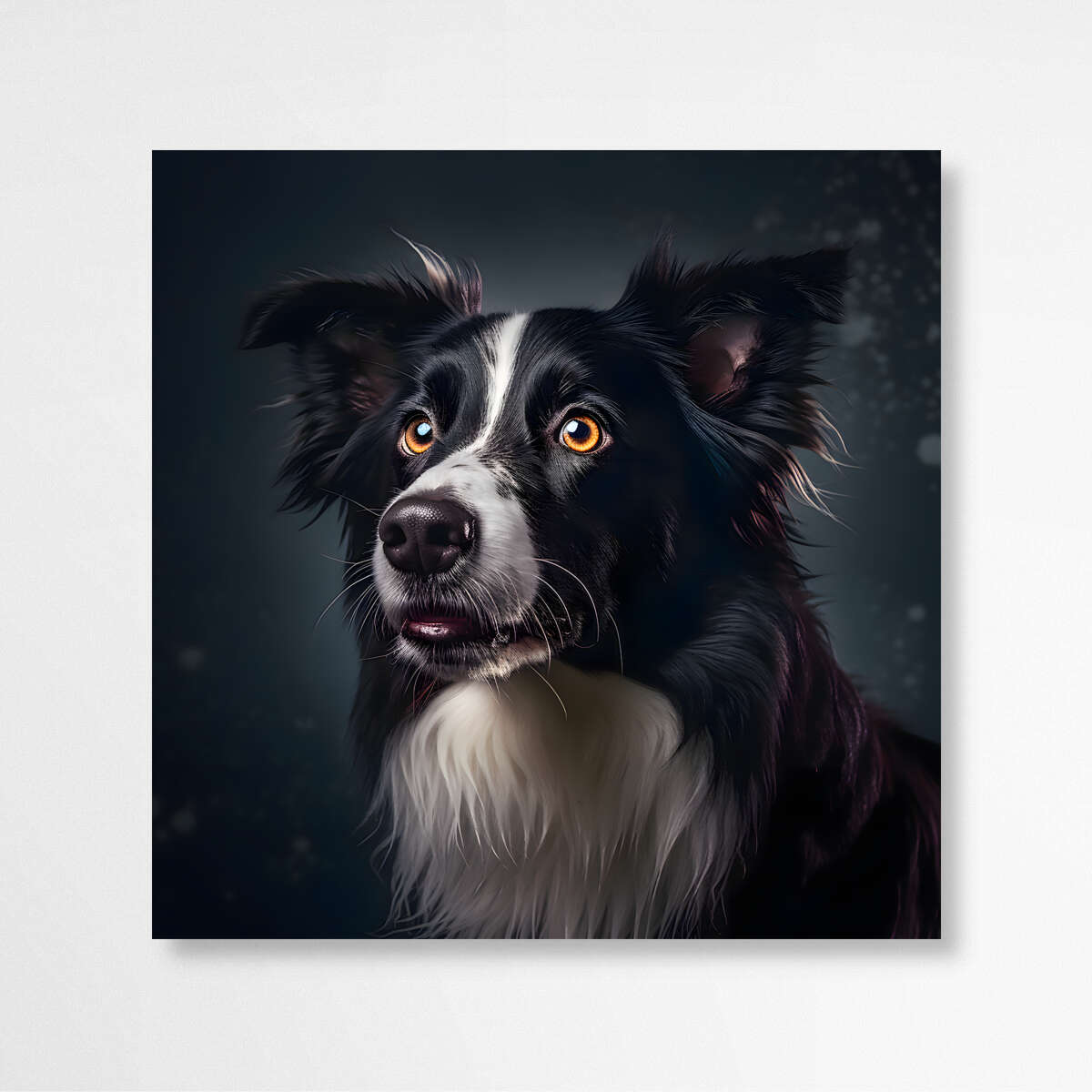 Border Collie's Vigilant Gaze | Animals Wall Art Prints - The Canvas Hive