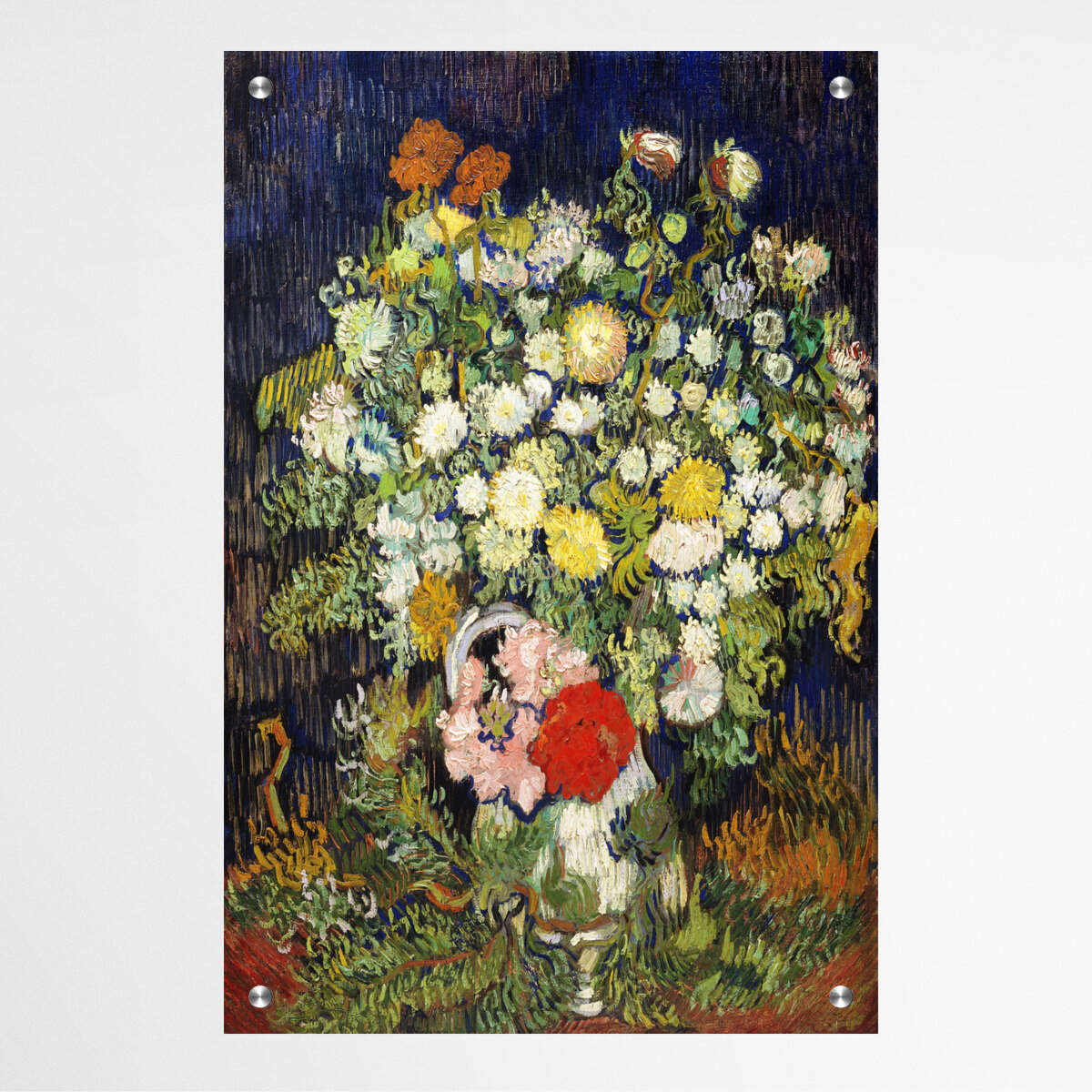 Bouquet of Flowers in a Vase by Vincent Van Gogh | Vincent Van Gogh Wall Art Prints - The Canvas Hive