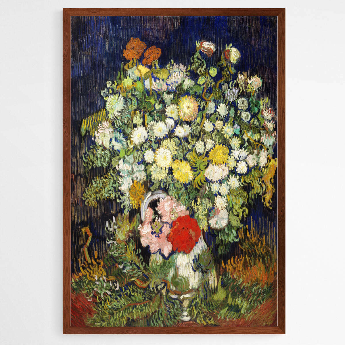 Bouquet of Flowers in a Vase by Vincent Van Gogh | Vincent Van Gogh Wall Art Prints - The Canvas Hive