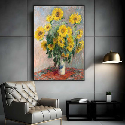 Bouquet of Sunflowers by Claude Monet | Claude Monet Wall Art Prints - The Canvas Hive