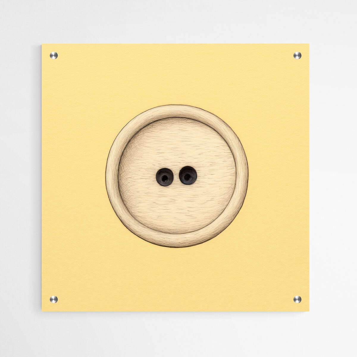 Brown Button | Minimalist Wall Art Prints - The Canvas Hive