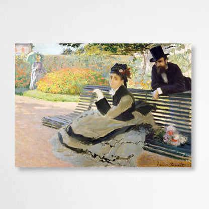 Camille Monet on a Garden Bench by Claude Monet | Claude Monet Wall Art Prints - The Canvas Hive