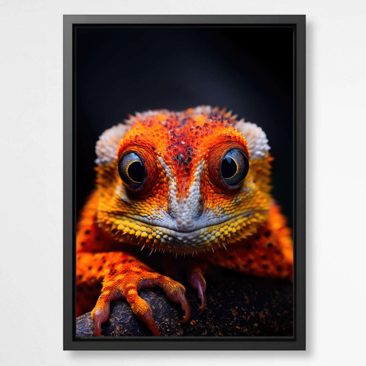 Captivating Orange Bearded Lizard Print | Australiana Wall Art Prints - The Canvas Hive