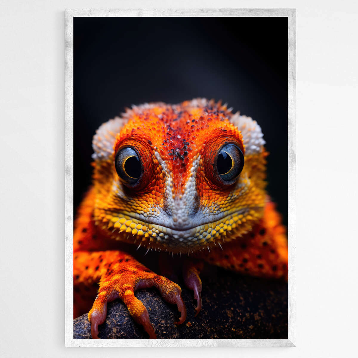 Captivating Orange Bearded Lizard Print | Australiana Wall Art Prints - The Canvas Hive