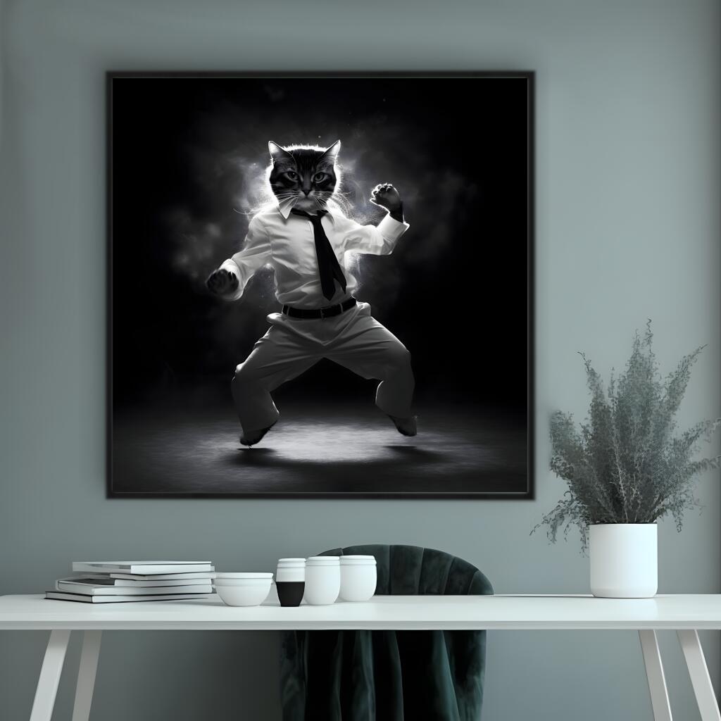 Cat in Motion | Animals Wall Art Prints - The Canvas Hive