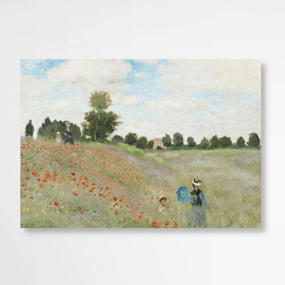 Claude Monet's The Poppy Field near Argenteuil | Famous Paintings Wall Art Prints - The Canvas Hive