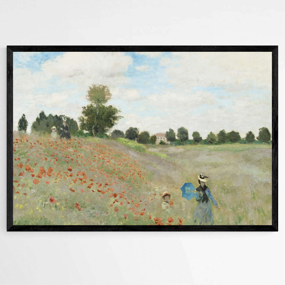 Claude Monet's The Poppy Field near Argenteuil | Famous Paintings Wall Art Prints - The Canvas Hive