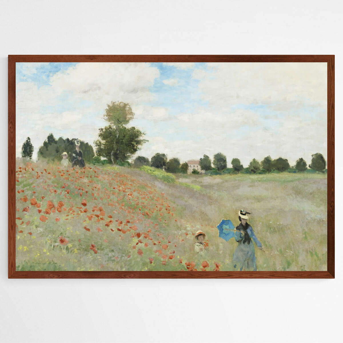 Claude Monet's The Poppy Field near Argenteuil | Famous Paintings Wall Art Prints - The Canvas Hive