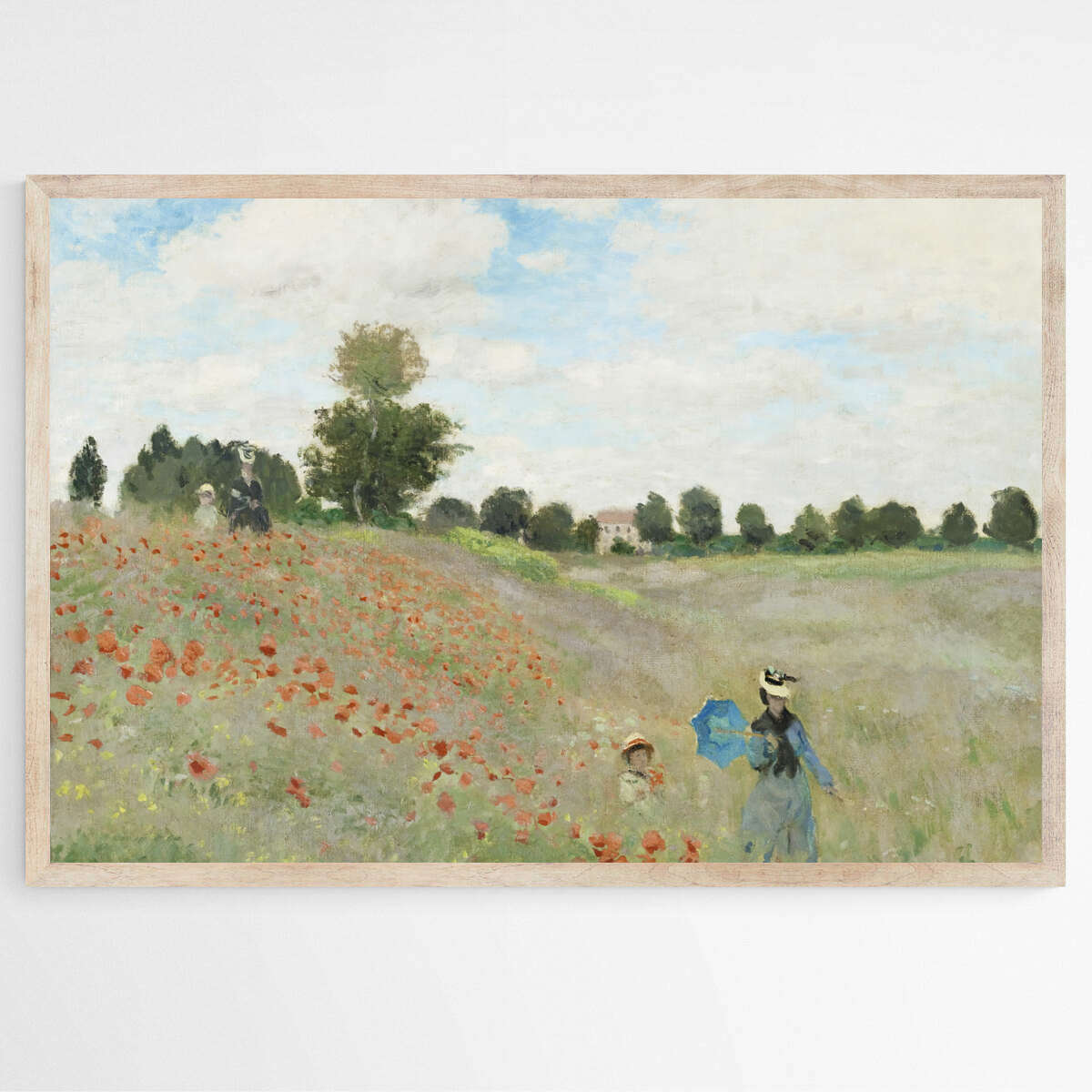 Claude Monet's The Poppy Field near Argenteuil | Famous Paintings Wall Art Prints - The Canvas Hive