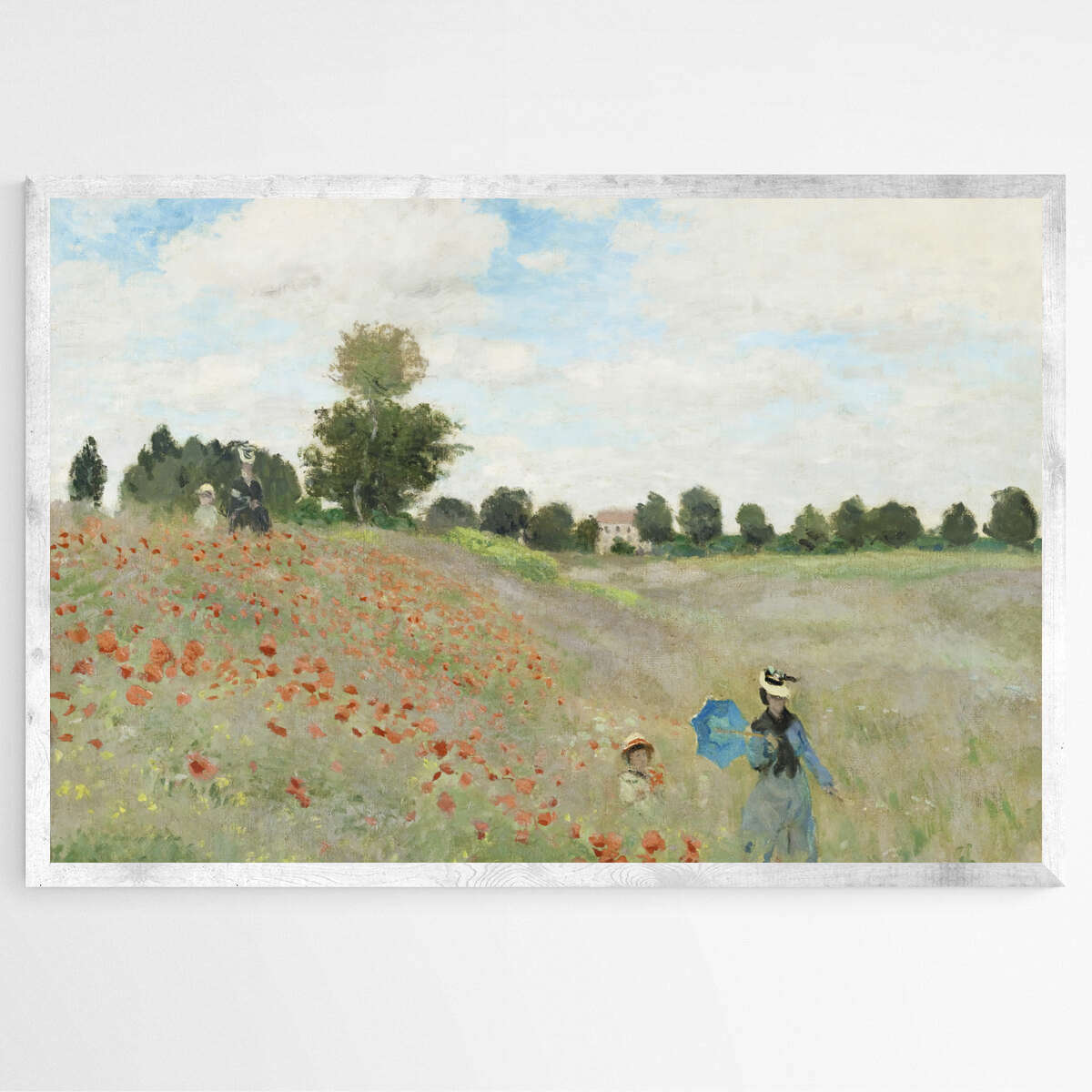 Claude Monet's The Poppy Field near Argenteuil | Famous Paintings Wall Art Prints - The Canvas Hive