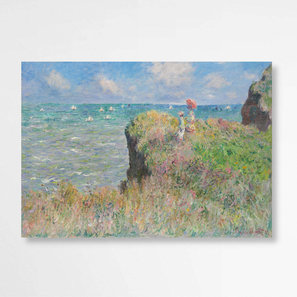 Cliff Walk at Pourville by Claude Monet | Claude Monet Wall Art Prints - The Canvas Hive