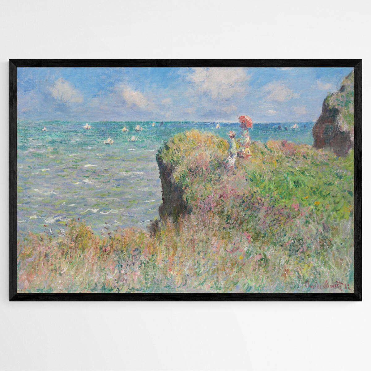 Cliff Walk at Pourville by Claude Monet | Claude Monet Wall Art Prints - The Canvas Hive