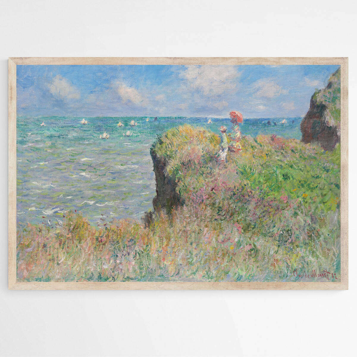 Cliff Walk at Pourville by Claude Monet | Claude Monet Wall Art Prints - The Canvas Hive