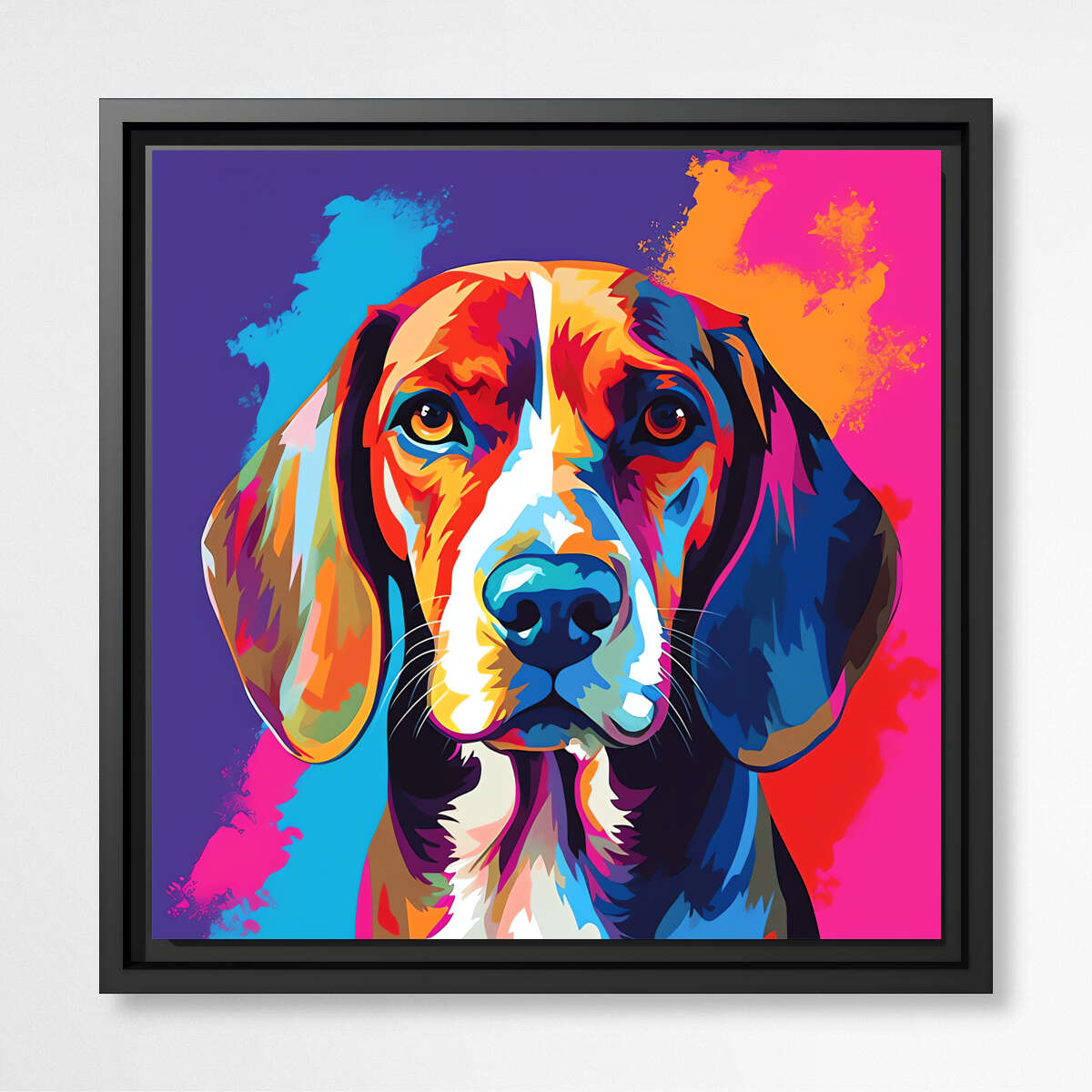 Colorful Beagle Dog | Pop Art Wall Art Prints - The Canvas Hive