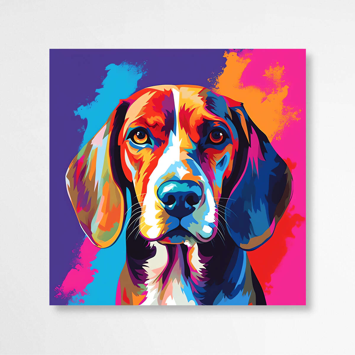 Colorful Beagle Dog | Pop Art Wall Art Prints - The Canvas Hive