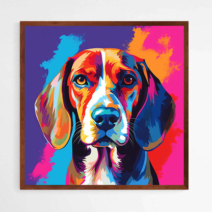 Colorful Beagle Dog | Pop Art Wall Art Prints - The Canvas Hive