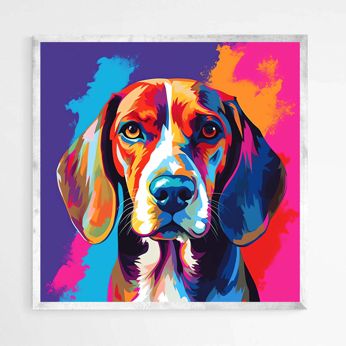 Colorful Beagle Dog | Pop Art Wall Art Prints - The Canvas Hive
