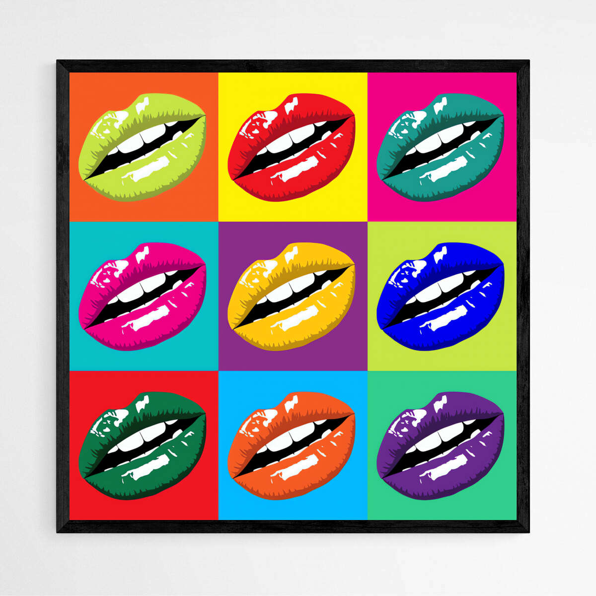 Colorful Pout Lips | Pop Art Wall Art Prints - The Canvas Hive