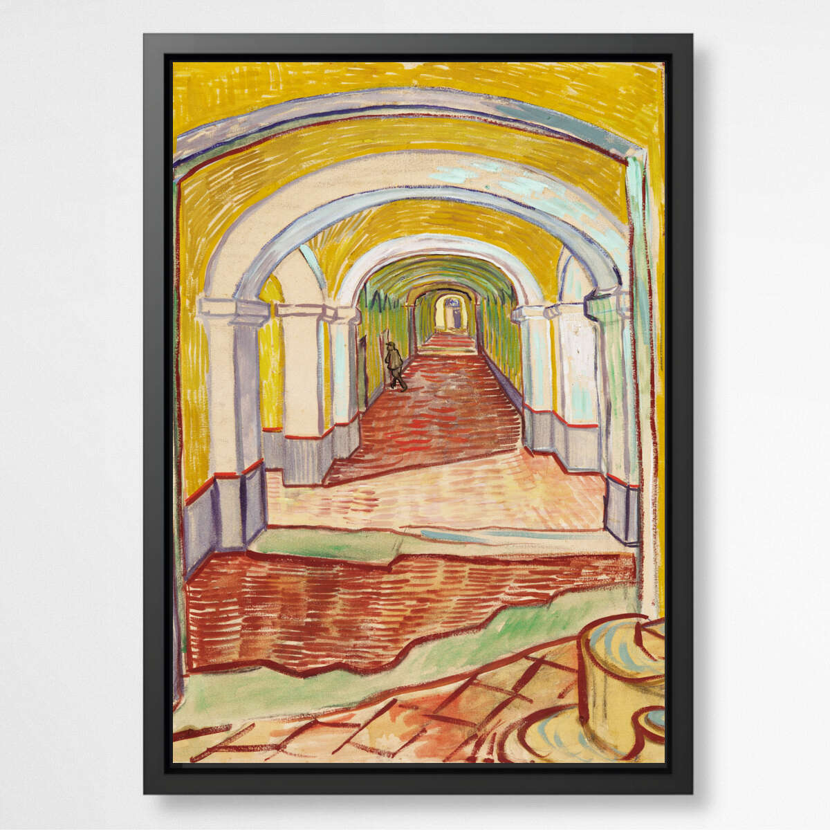 Corridor in the Asylum by Vincent Van Gogh | Vincent Van Gogh Wall Art Prints - The Canvas Hive