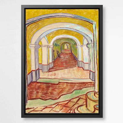 Corridor in the Asylum by Vincent Van Gogh | Vincent Van Gogh Wall Art Prints - The Canvas Hive