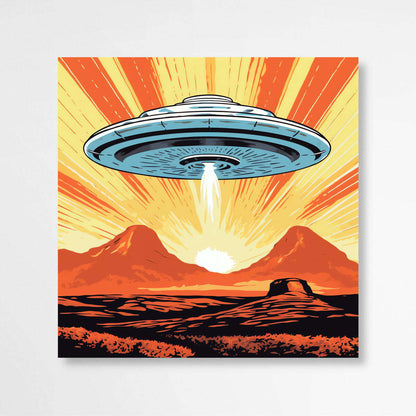 Cosmic Encounter UFO | Pop Art Wall Art Prints - The Canvas Hive