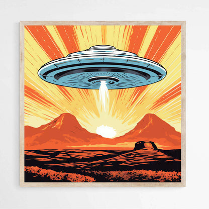 Cosmic Encounter UFO | Pop Art Wall Art Prints - The Canvas Hive