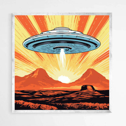 Cosmic Encounter UFO | Pop Art Wall Art Prints - The Canvas Hive