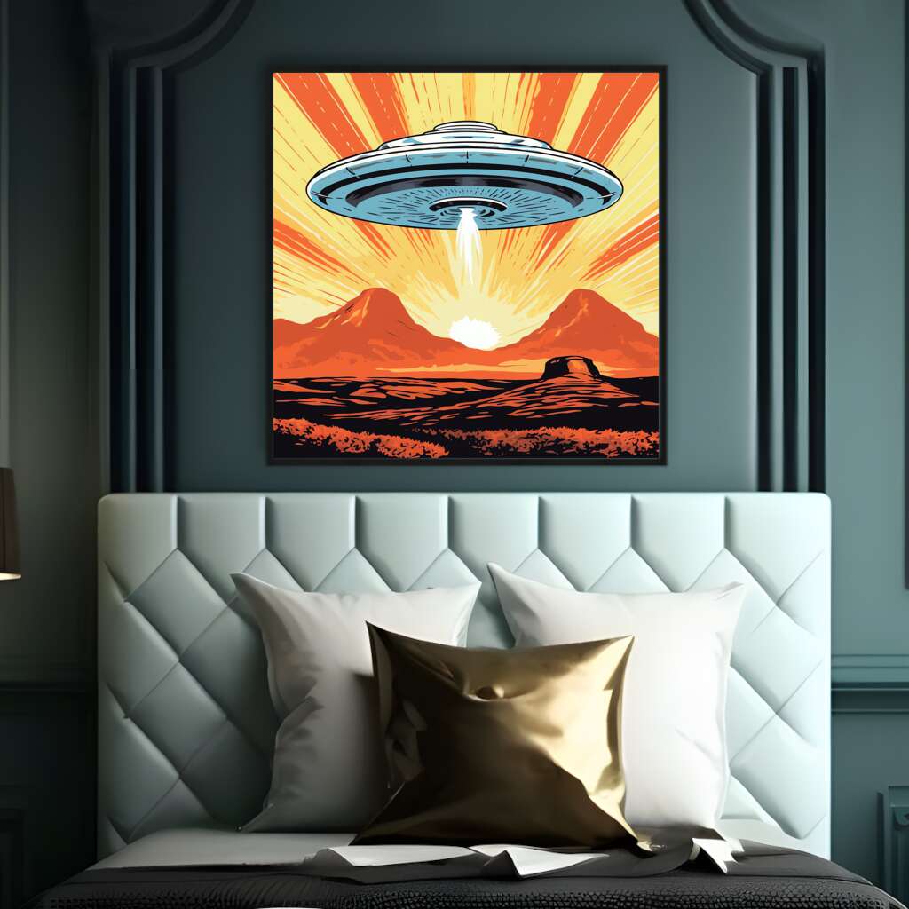 Cosmic Encounter UFO | Pop Art Wall Art Prints - The Canvas Hive