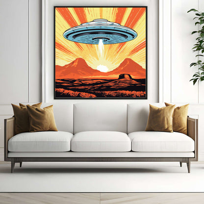 Cosmic Encounter UFO | Pop Art Wall Art Prints - The Canvas Hive