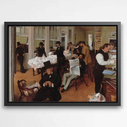 Cotton Office in New Orleans by Edgar Degas | Edgar Degas Wall Art Prints - The Canvas Hive