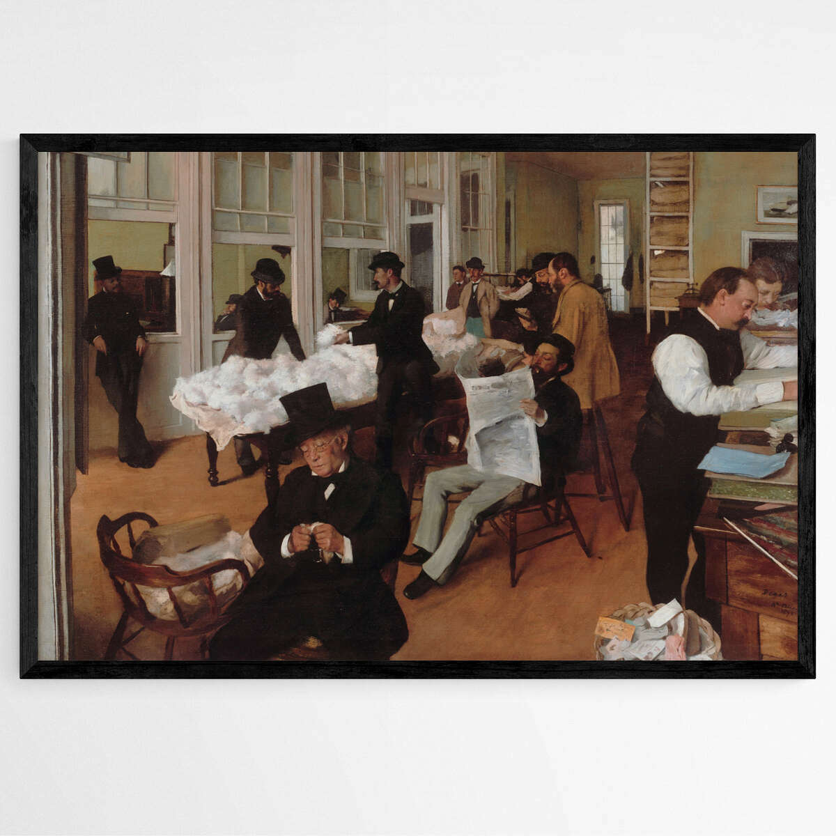 Cotton Office in New Orleans by Edgar Degas | Edgar Degas Wall Art Prints - The Canvas Hive