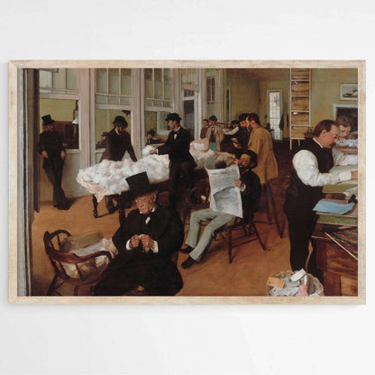 Cotton Office in New Orleans by Edgar Degas | Edgar Degas Wall Art Prints - The Canvas Hive