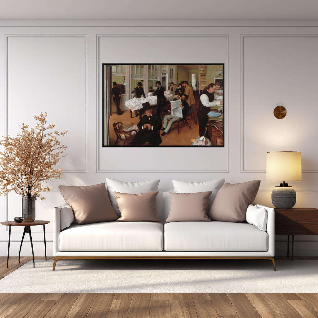 Cotton Office in New Orleans by Edgar Degas | Edgar Degas Wall Art Prints - The Canvas Hive