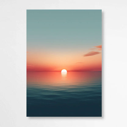 Crimson Horizon Sun | Minimalist Wall Art Prints - The Canvas Hive