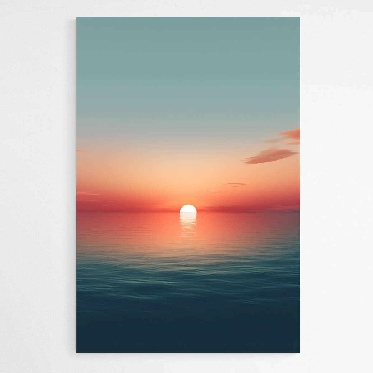 Crimson Horizon Sun | Minimalist Wall Art Prints - The Canvas Hive