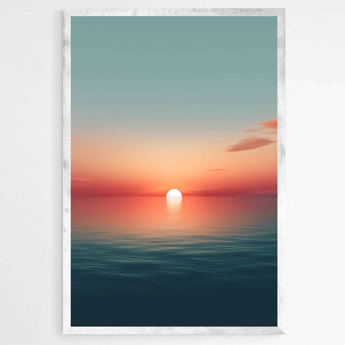 Crimson Horizon Sun | Minimalist Wall Art Prints - The Canvas Hive