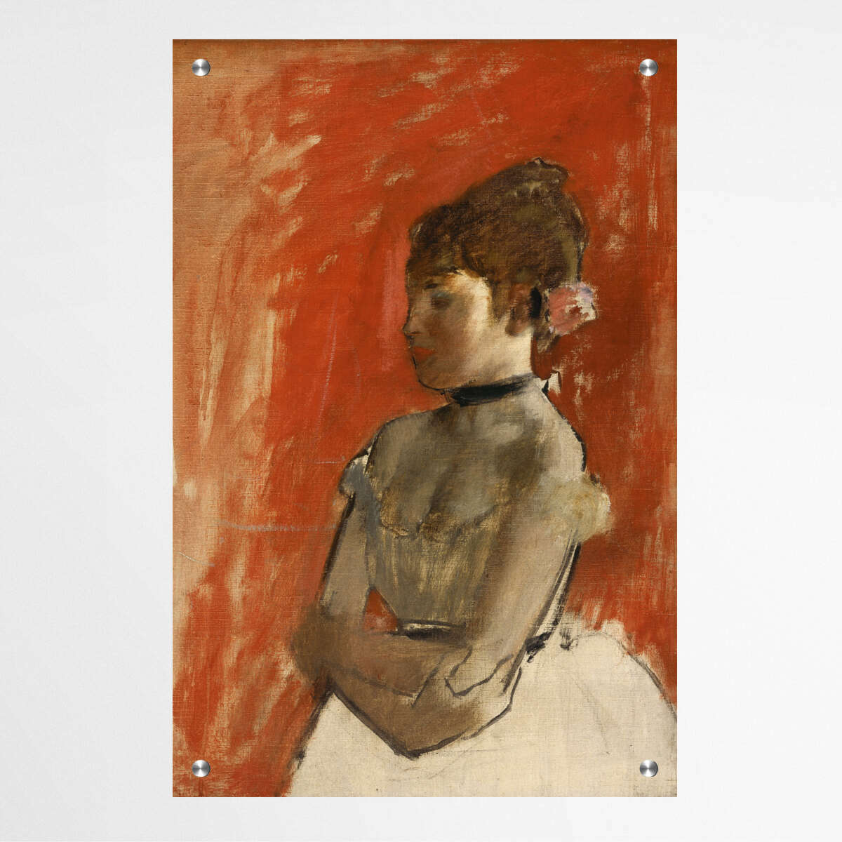 Crossed Arms Ballet Dancer by Edgar Degas | Edgar Degas Wall Art Prints - The Canvas Hive