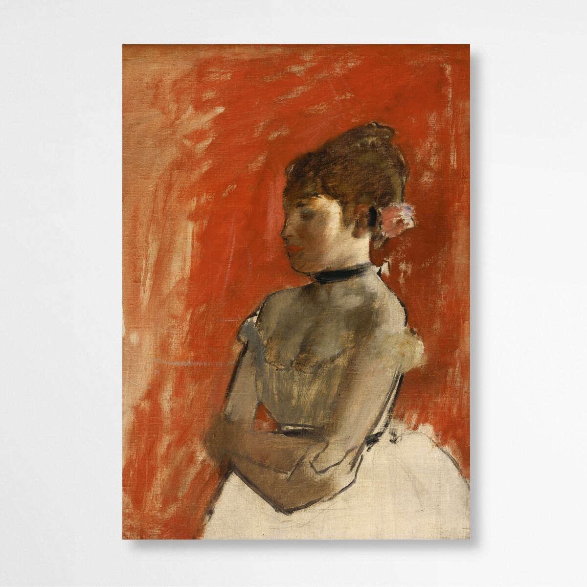 Crossed Arms Ballet Dancer by Edgar Degas | Edgar Degas Wall Art Prints - The Canvas Hive