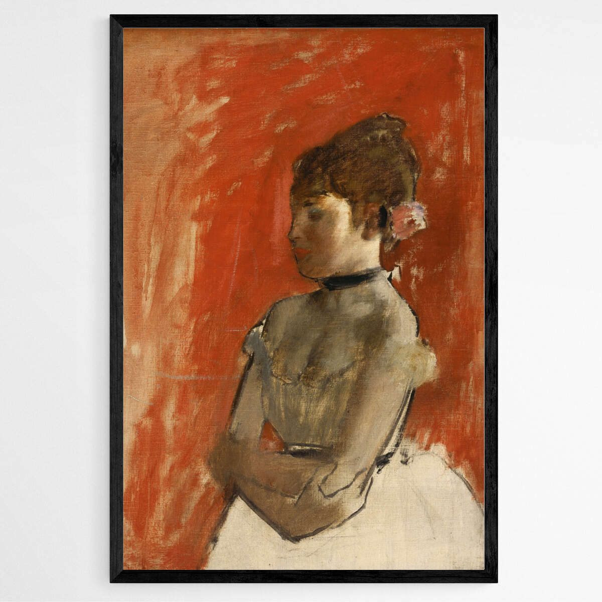 Crossed Arms Ballet Dancer by Edgar Degas | Edgar Degas Wall Art Prints - The Canvas Hive