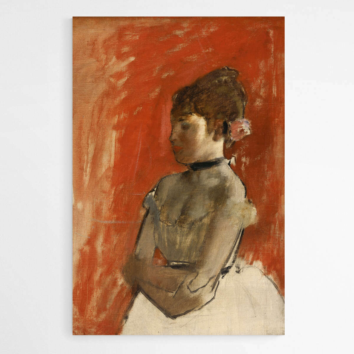 Crossed Arms Ballet Dancer by Edgar Degas | Edgar Degas Wall Art Prints - The Canvas Hive