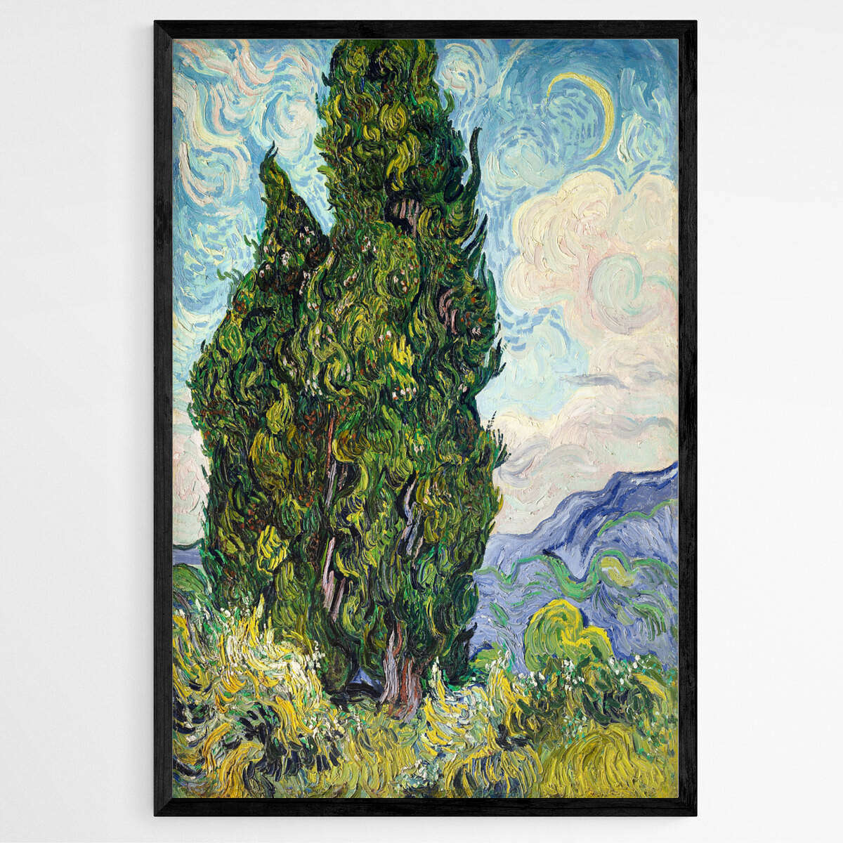 Cypresses by Vincent Van Gogh | Vincent Van Gogh Wall Art Prints - The Canvas Hive