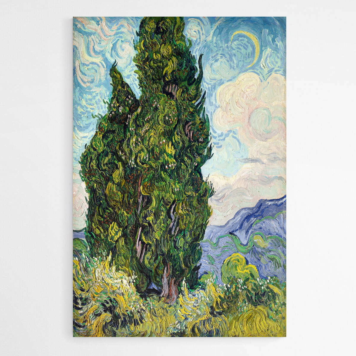 Cypresses by Vincent Van Gogh | Vincent Van Gogh Wall Art Prints - The Canvas Hive