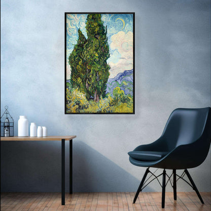 Cypresses by Vincent Van Gogh | Vincent Van Gogh Wall Art Prints - The Canvas Hive