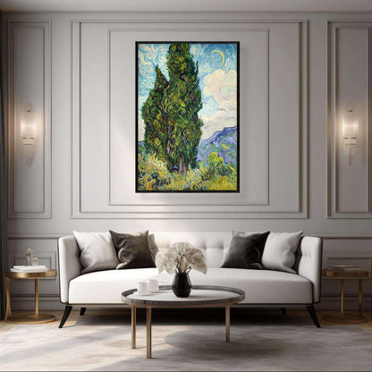 Cypresses by Vincent Van Gogh | Vincent Van Gogh Wall Art Prints - The Canvas Hive